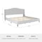 Martha Stewart Amelia King Upholstered Platform Bed w/Curved Headboard and Cushioned Siderails, Wood Slat, Gray TW-3WDB02-K-GY-MS - alternate 10